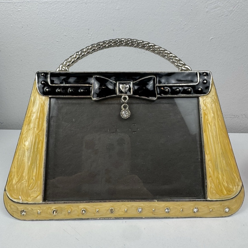 Y2K Sheffield Home Jeweled Purse Photo Frame Rhinestone Handbag Decor‎